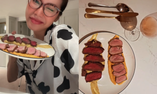 Minh Tú khoe beefsteak, tự khen mình giỏi, Thiều Bảo Trâm ăn mì ly đầy đạm