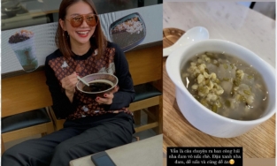 Thanh Hằng nấu chè đậu xanh nha đam, Tóc Tiên ăn xôi xéo “vét” tủ lạnh