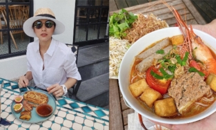 Hà Tăng nấu bún riêu kiểu nhà giàu, Khánh Thi ăn pizza sau nhiều ngày thèm