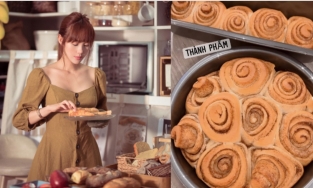 Quang Vinh khoe bàn ăn sang chảnh ở Phú Quốc, Minh Hằng làm món Cinnamon Roll