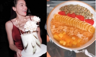 Đỗ Mỹ Linh ăn mì ly nhưng view chất lừ, Hà Hồ ăn healthy cho bữa ăn đầu tiên của tuổi mới