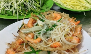 Bánh xèo tôm nhảy, món đặc sản dân dã ăn là nghiền của đất võ Bình Định