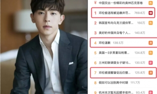 Đặng Luân khuấy đảo hot search Weibo, 3 trên 10 đều liên quan đến scandal trốn thuế