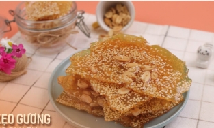 Kẹo gương, món kẹo giòn tan, trong suốt như pha lê được nhiều người mua về khi đến Quảng Ngãi