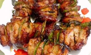 Cách làm thịt heo nướng lá chanh thơm mềm đậm đà, chồng con tấm tắc