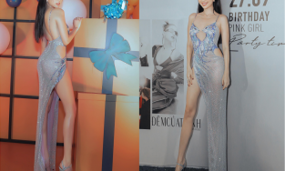 Ngọc Trinh diện đầm lấp lánh với cut-out “nóng bỏng mắt” đón sinh nhật tuổi 33