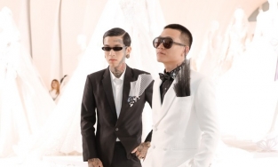 Sao Việt nô nức dự triển lãm đồ cưới: Wowy lịch lãm hút spotlight, Lynk Lee diện váy xuyên thấu