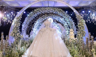 Ngất ngây chiếc váy cưới 1 triệu đô của Xoài Non vợ Xemesis