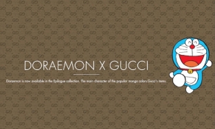 Mèo ú Doraemon du hành lên túi xách của Gucci