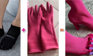 Tất ngón chân + găng tay rửa bát = đôi bốt mới của Balenciaga 