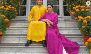 Hơn 1 thập kỷ bên nhau, Hà Tăng và Louis Nguyễn vẫn giữ thói quen sáng mùng 1 diện áo dài 