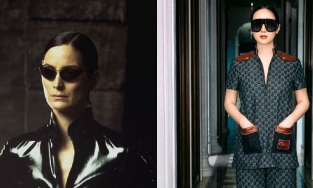 Diện cây Gucci đeo kính đen, Giáng My muốn tự ứng cử nữ chính phim Ma Trận?