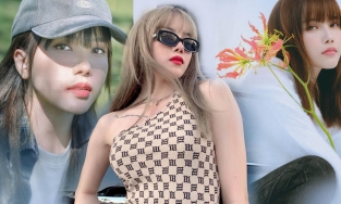 Giá mà thời trang và biểu cảm của Thiều Bảo Trâm cũng đa dạng như màu tóc của cô 