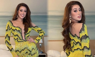 Khánh Vân khiến công chúng 'ngả nghiêng' khi chọn thiết kế váy ruộng bậc thang tại Miss Universe