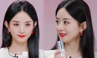 Triệu Lệ Dĩnh bị chê vì quảng bá đồ dưỡng da lại trang điểm dày 'cả tấn' 