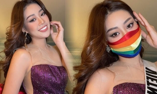 Không cần mi giả, Khánh Vân vẫn xinh xỉu trong trang phục ủng hộ LGBT