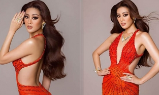 Khánh Vân diện váy của NTK Hoàng Hải để nói lời tạm biệt Miss Universe
