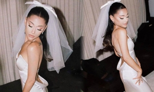 Cô dâu Ariana Grande ngọt ngào trong váy cưới của Vera Wang