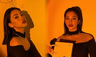 Giãn cách xã hội, Tiểu Vy ở nhà chụp ảnh selfie long lanh như bìa tạp chí