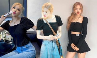 'Bánh bèo chúa' Rosé BLACKPINK đam mê blouse cổ vuông tay bồng 