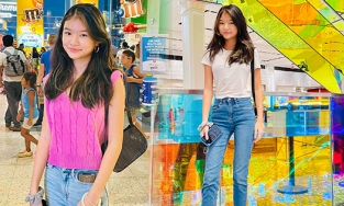 Trần Bảo Tiên con gái Trương Ngọc Ánh là tín đồ của quần jeans