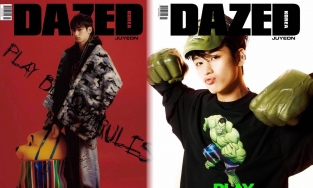  Juyeon The Boyz tinh nghịch trên tạp chí Dazed Hàn Quốc số tháng 8 