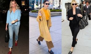 Bỏ qua giày búp bê, sao Hollywood dành sự ưu ái cho giày Loafers