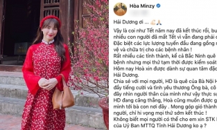 Hòa Minzy ủng hộ Hải Dương 50 triệu chống dịch, giải thích lý do chậm trễ
