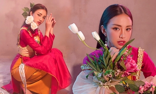 Minh Tú bị chê trách, tình cũ tin đồn của bạn trai cô lại e thẹn với áo dài