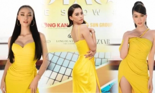 Tiểu Vy, Kiều Loan và Phương Anh trong những trang phục 'ngập sắc vàng'