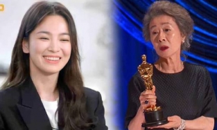 Song Hye Kyo có động thái đặc biệt khi diễn viên 74 tuổi Youn Yuh Jung chiến thắng tại Oscar 2021