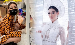 Khánh Vân chật vật tự sửa trang phục dân tộc và vượt sự cố để có vài phút tỏa sáng tại Miss Universe