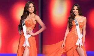 Khánh Vân xuất hiện đầy phấn khích trên Instagram của Miss Universe