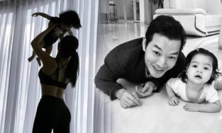 Vợ hai Trần Bảo Sơn khoe dáng như siêu mẫu dù vừa trải qua sinh nở