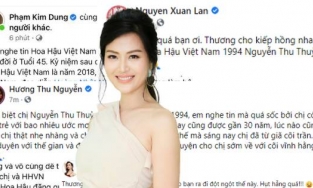 Dàn sao Việt bàng hoàng trước thông tin Hoa hậu Thu Thủy qua đời