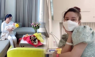 Vy Oanh sinh con thứ 3, chưa đặt tên vì còn chờ xin tên theo thần số học