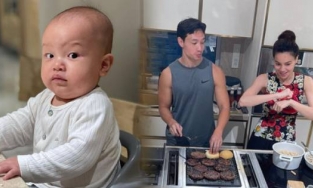 Hồ Ngọc Hà - Kim Lý 'toát mồ hôi' vào bếp trước sự 'giám sát' của 2 vị khách khó tính này