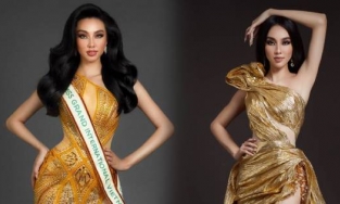Thùy Tiên xuất hiện trên trang chủ Miss Grand International, còn được ví như Catriona Gray