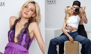 Brooklyn Beckham ôm eo tình tứ vợ sắp cưới trong loạt ảnh tạp chí