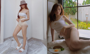 'Mẹ hai con' Huyền Baby tự tin tung ảnh đẹp hơn thời con gái