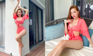 Cô giáo dạy bơi của diễn viên Xuân Nghị tung loạt ảnh eo thon chân dài