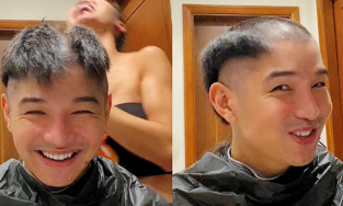 Cường Seven được bạn gái cắt tóc tại nhà và cái kết khiến dân mạng phì cười