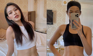 Đỗ Thị Hà khoe cận vòng eo săn chắc, lấp ló cơ bụng số 11