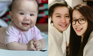 Con không chịu nằm im để thay tã, An Nguy làm điều khiến các mẹ bỉm tâm đắc