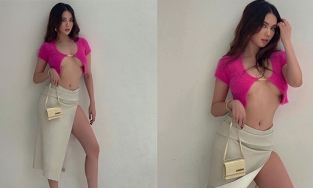 Ngọc Trinh 'đụng hàng' Tóc Tiên, đọ dáng với chiếc áo mỏng manh