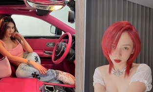 Hôm qua sao làm gì (1/10): Ngọc Trinh tạo dáng bên xe sang, Tóc Tiên khoe tóc đỏ rực