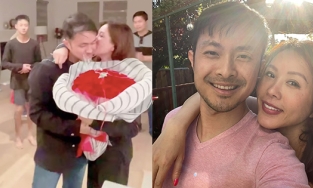 Chồng kém 10 tuổi mừng sinh nhật Hoa hậu Thu Hoài: 'Cuộc sống anh không bao giờ chán khi có em'