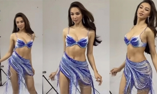 Nguyễn Thúc Thùy Tiên khoe hình thể đẹp từng milimet trước ngày thi Miss Grand International 2021