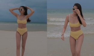 U40 Thanh Hằng khiến fan 'nghẹt thở' với loạt ảnh thả dáng trên bãi biển