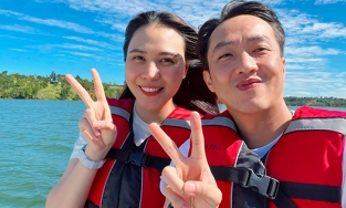 Vợ chồng Đàm Thu Trang - Cường Đô La lần đầu đi chơi riêng mà không có con